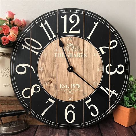 unique rustic farmhouse small clocks.